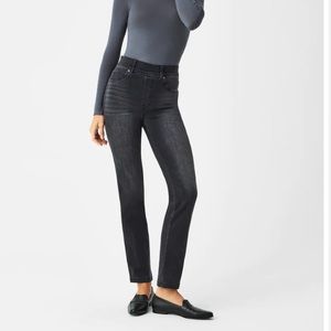 Spanx Straight Leg Black Jeans